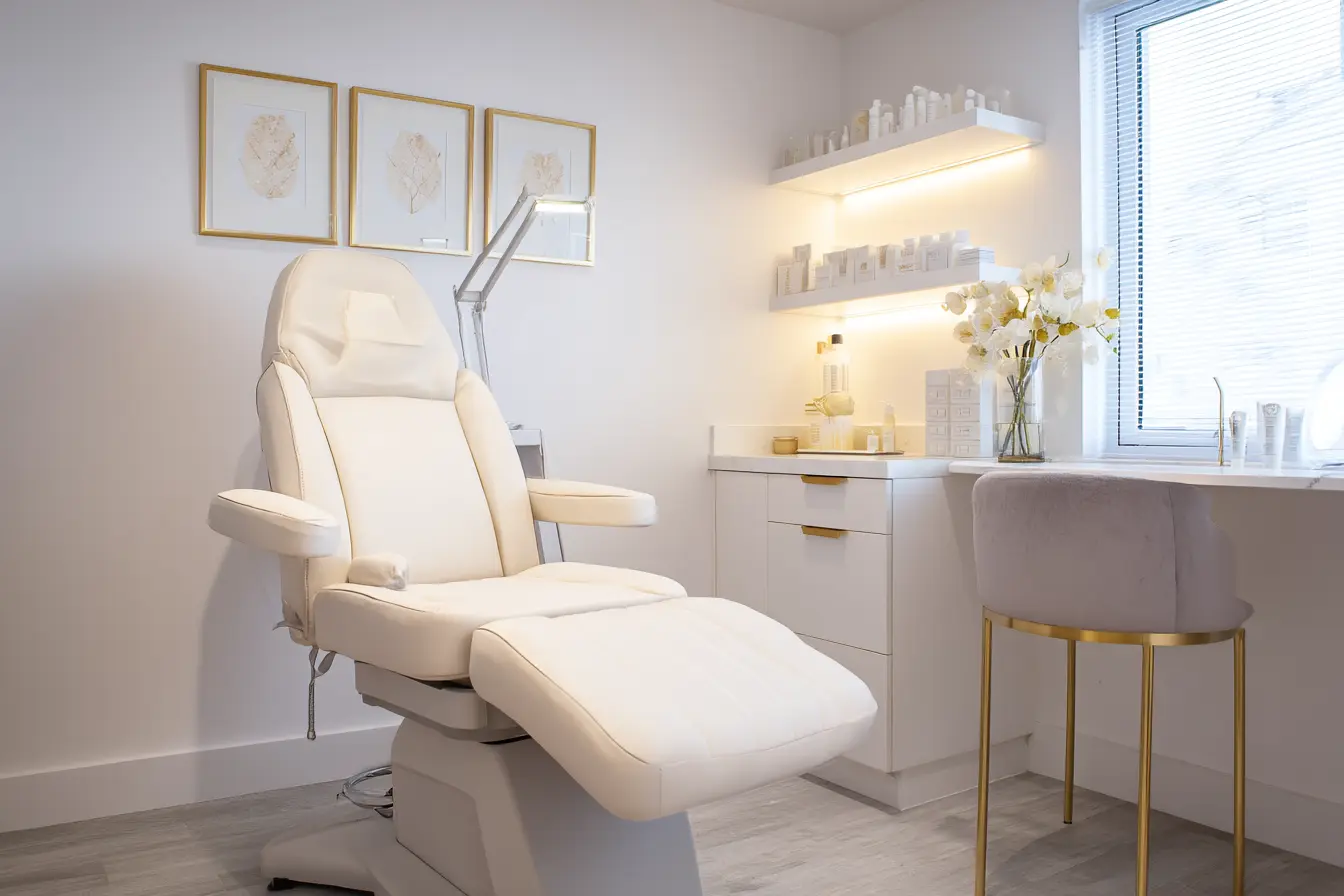 Cloud Nine Medical Aesthetics modern treatment room in Rhigos, Aberdare