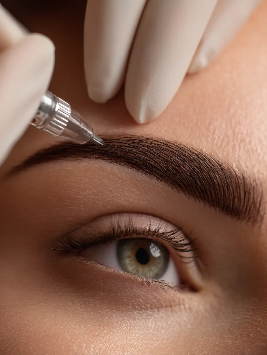 Professional microblading treatment background